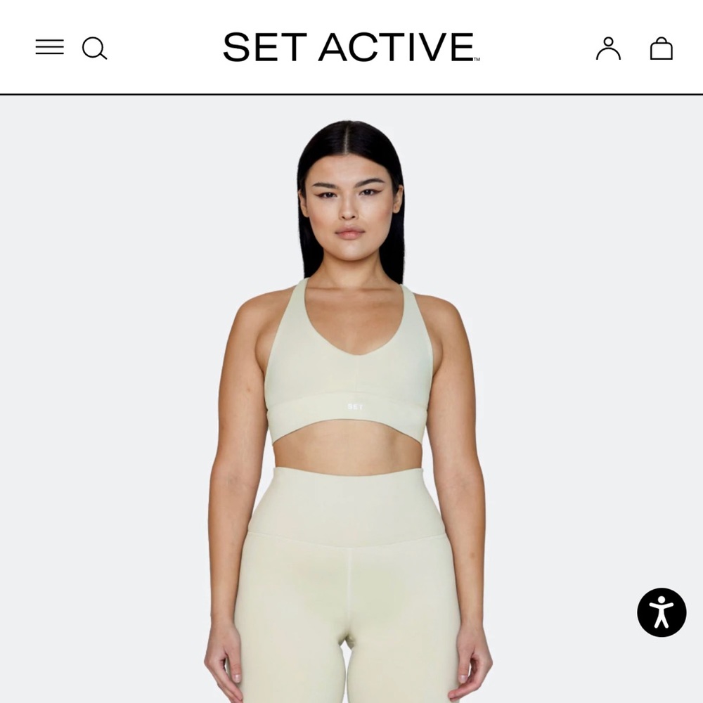 Set Active Oatmilk Sculptflex Leggings - Never Worn - Size Small